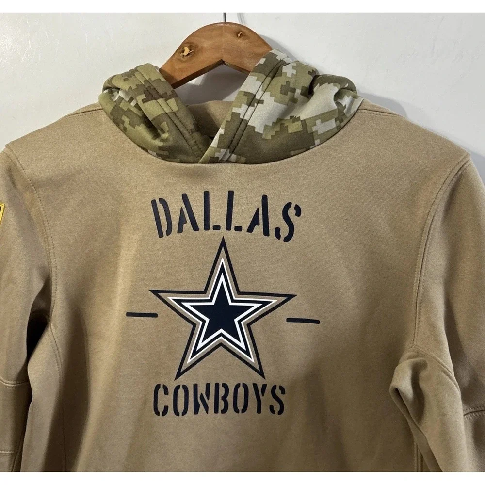 Boys Nike On Field Dallas Cowboys NFL Salute‎ To Service Hoodie Large 14-16 🏈